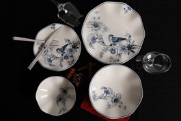 Hermia Juego de Vajilla de Porcelana de 24 Piezas Multicolor